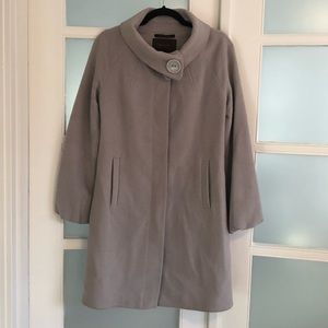MUST GO! Tahari gray wool cashmere blend coat.